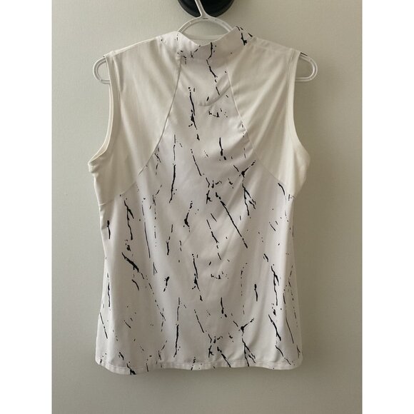 Annika Cutter & Buck Womens Sleeveless Golf Top M Glade Springs DryTec 50+  Whit - Picture 5 of 6